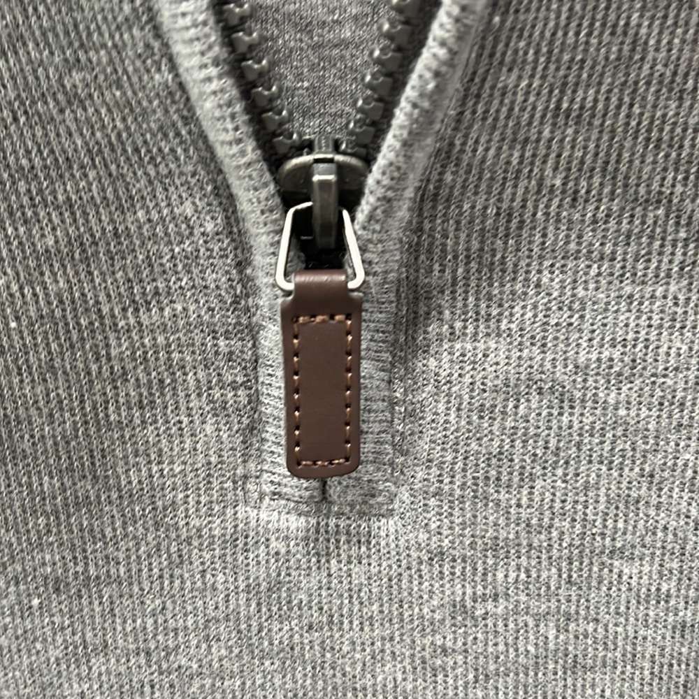 Chaps Solid Texture Zip Mock Pullover - image 3